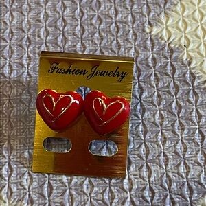 Red Heart Earrings new